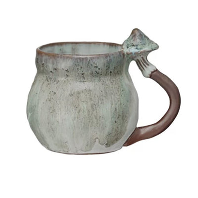 14oz Stoneware Mug with Mushroom Handle - Choose Style