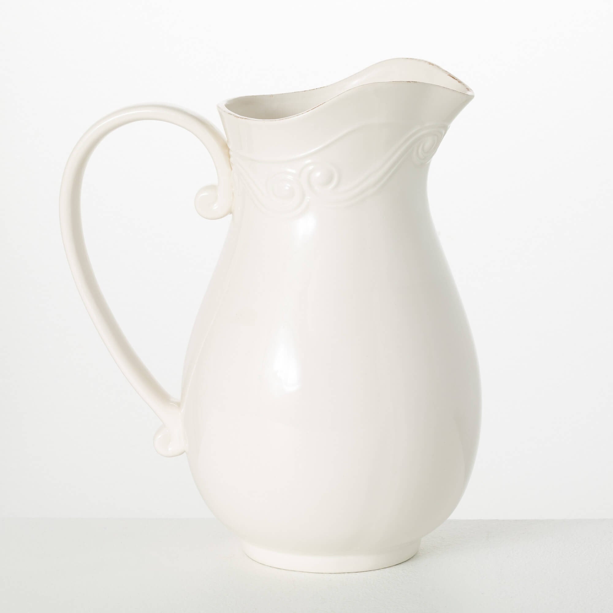White Farmhouse Pitcher – Cotton & Crete