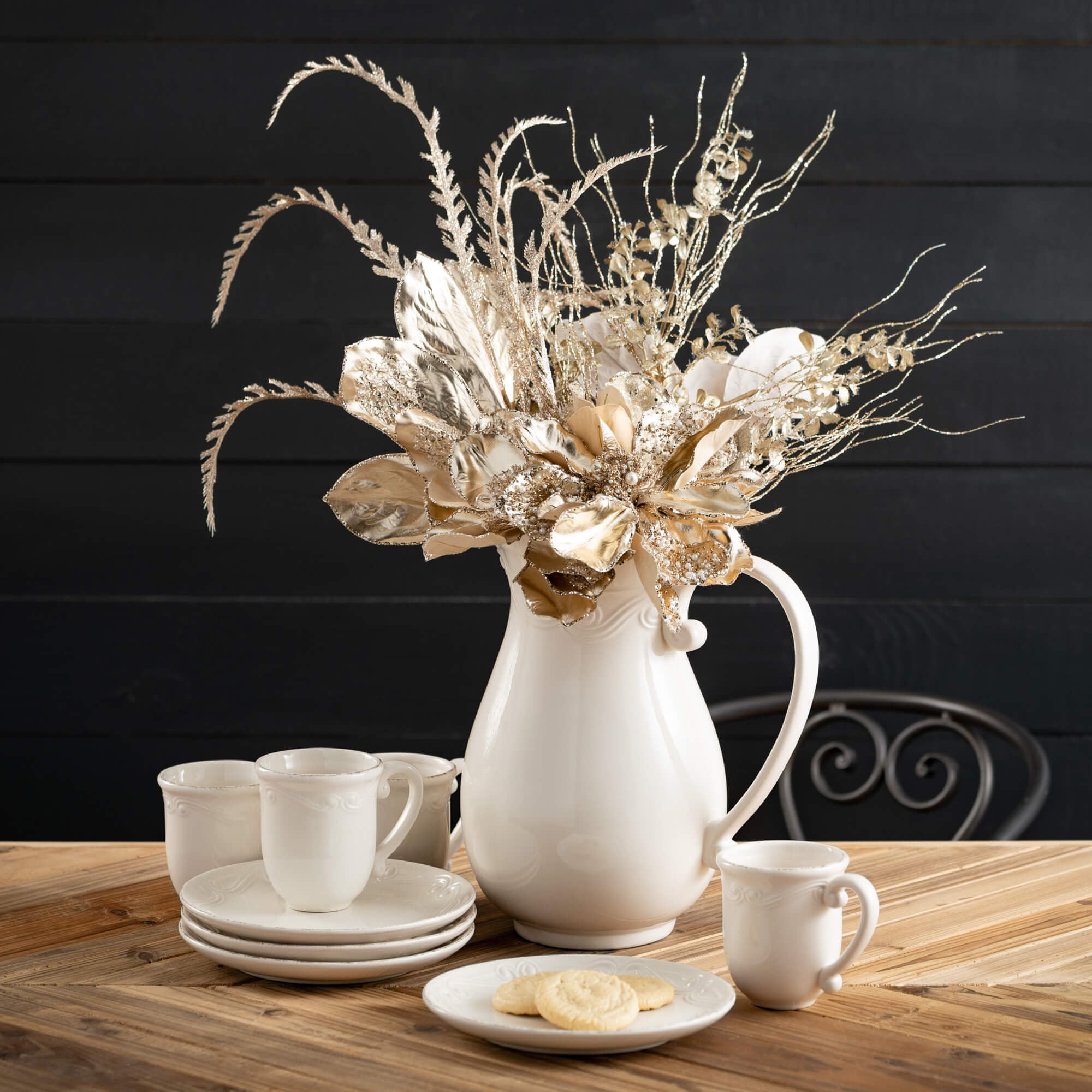 White Farmhouse Pitcher – Cotton & Crete