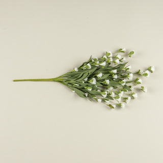 22.5" White Paper Wildflower Bush