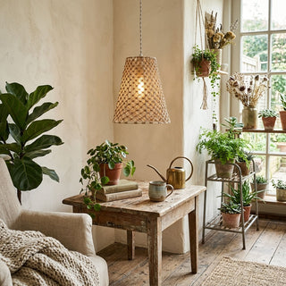 Aruba Jute Woven Cone Pendant