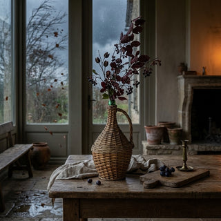 Found Wicker Covered Demijohn
