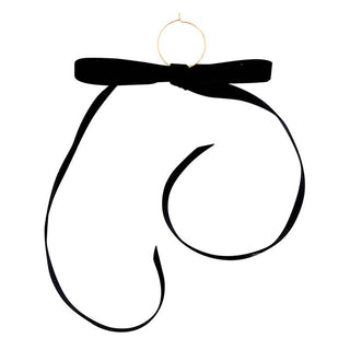 Set of 6 Velvet Bow Wine Charms - Green