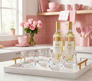 Beaded Confetti Wine Glass