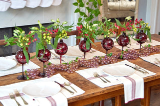 Merlot Red Wine Glass Shaped Flower Vase