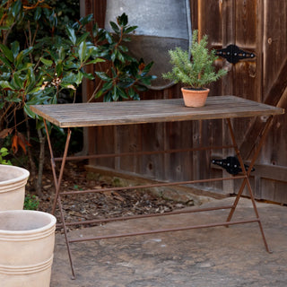 Sonoma Wood and Iron Winery Table
