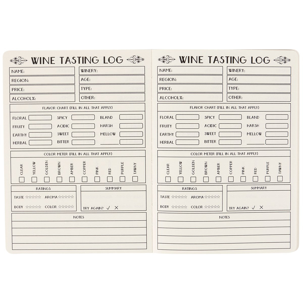 Wine Tasting Journal