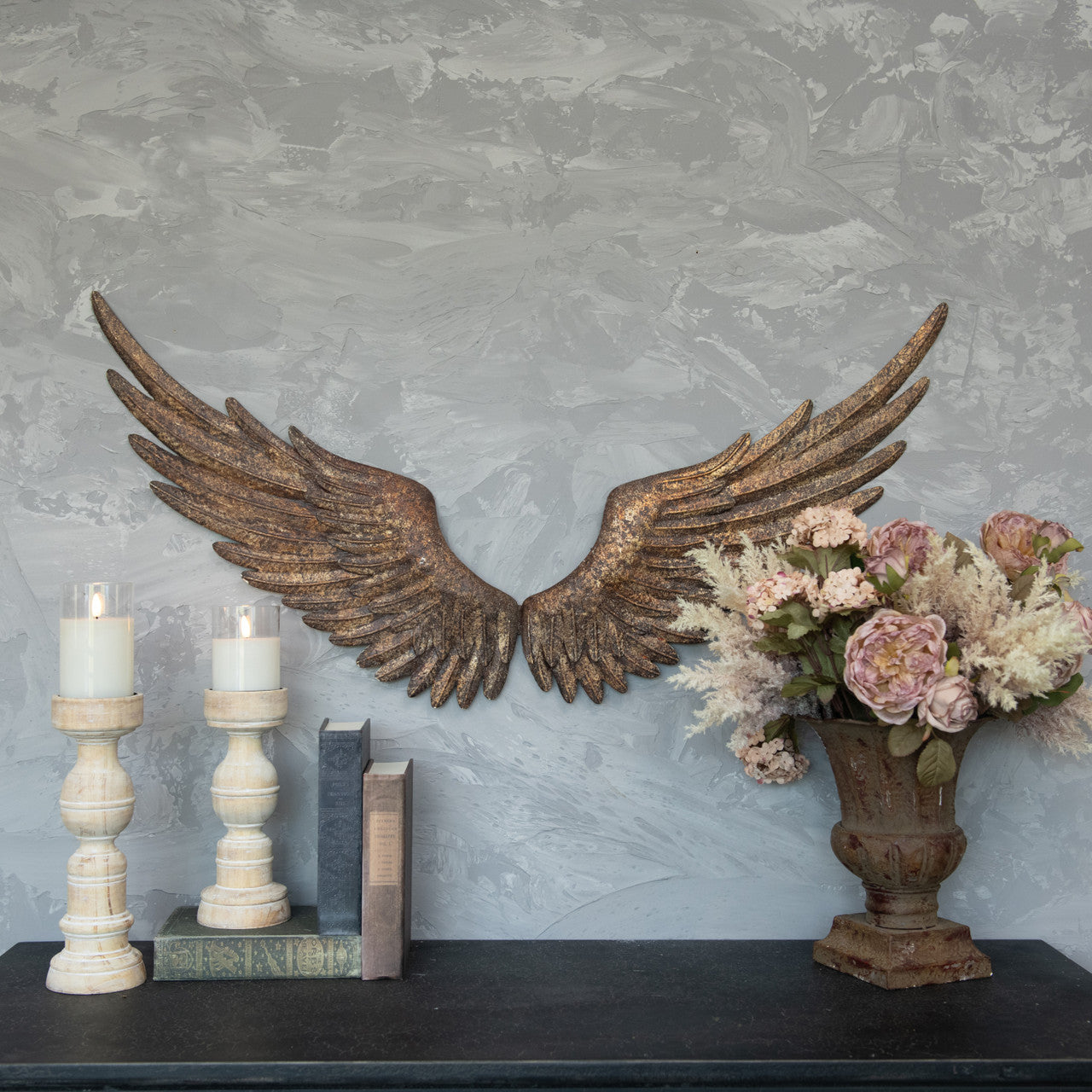 Antique Gold Angel Wings