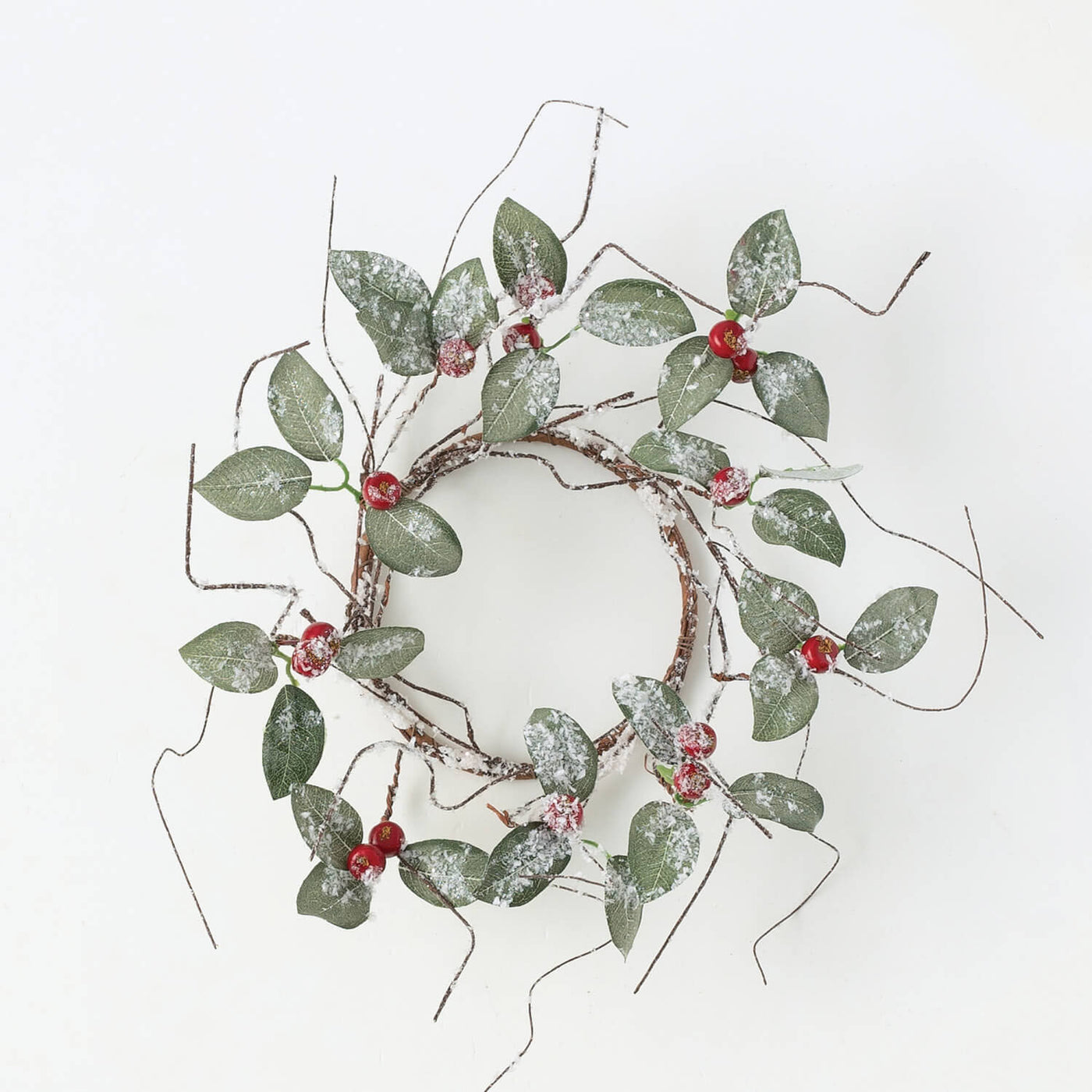 Winter Frost Candle Ring Wreath
