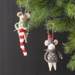 Felted Wool Holiday Mouse - Choose Style