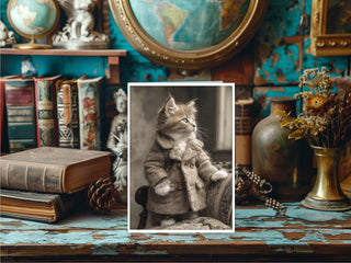 Wisdom in Wool - The Philosopher Kitten - Note Card