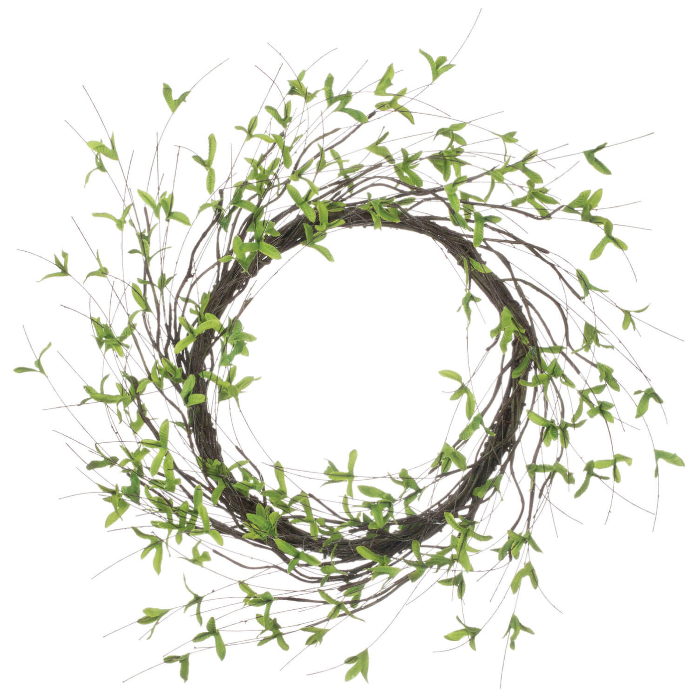 22" Wispy Leaf Foliage Wreath