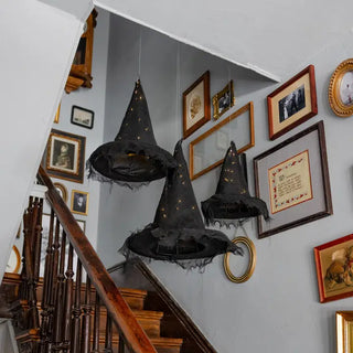 Light Up Hanging Witch Hat Set