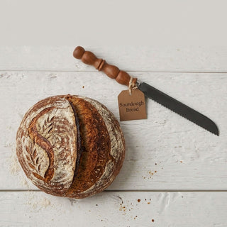 Serrated Bread Knife with Wood Handle