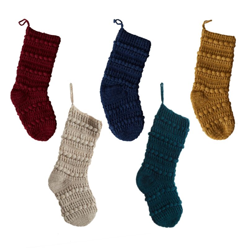 Wool Knit Stocking - Choose Color