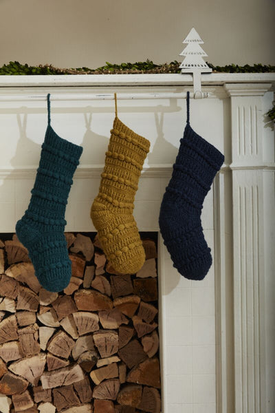 Wool Knit Stocking - Choose Color