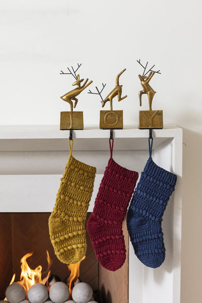 Wool Knit Stocking - Choose Color