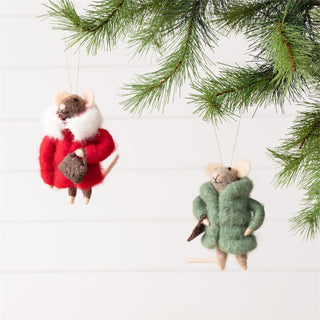 Felted Wool Cozy Winter Mouse - Choose Style