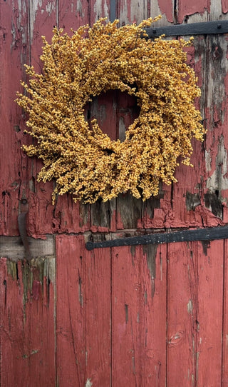 30" Mustard Berry Wreath