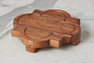 Quatrefoil Trivet Riser and Glass Dome - Sold Individually or as a Set
