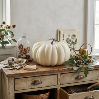 19" Lifelike Cream Pumpkin