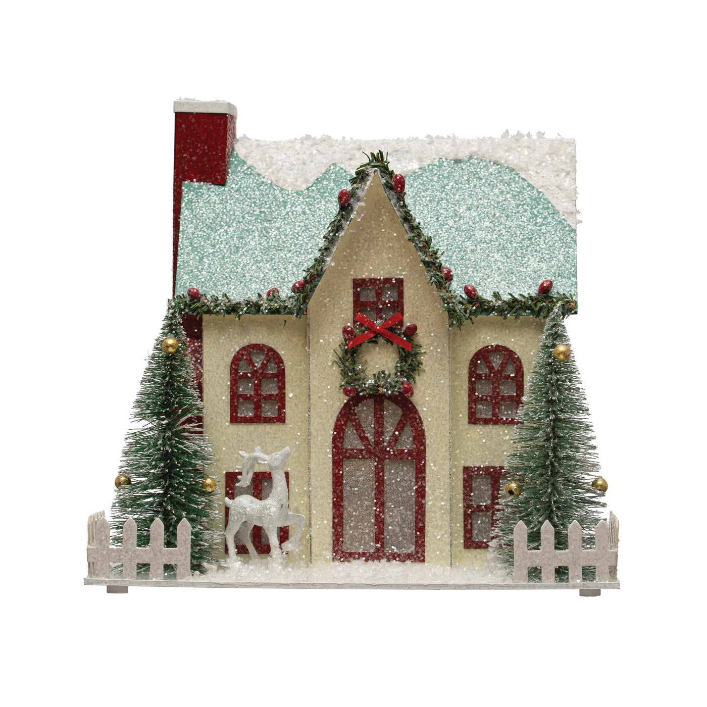 A Christmas LED Paper Cottage