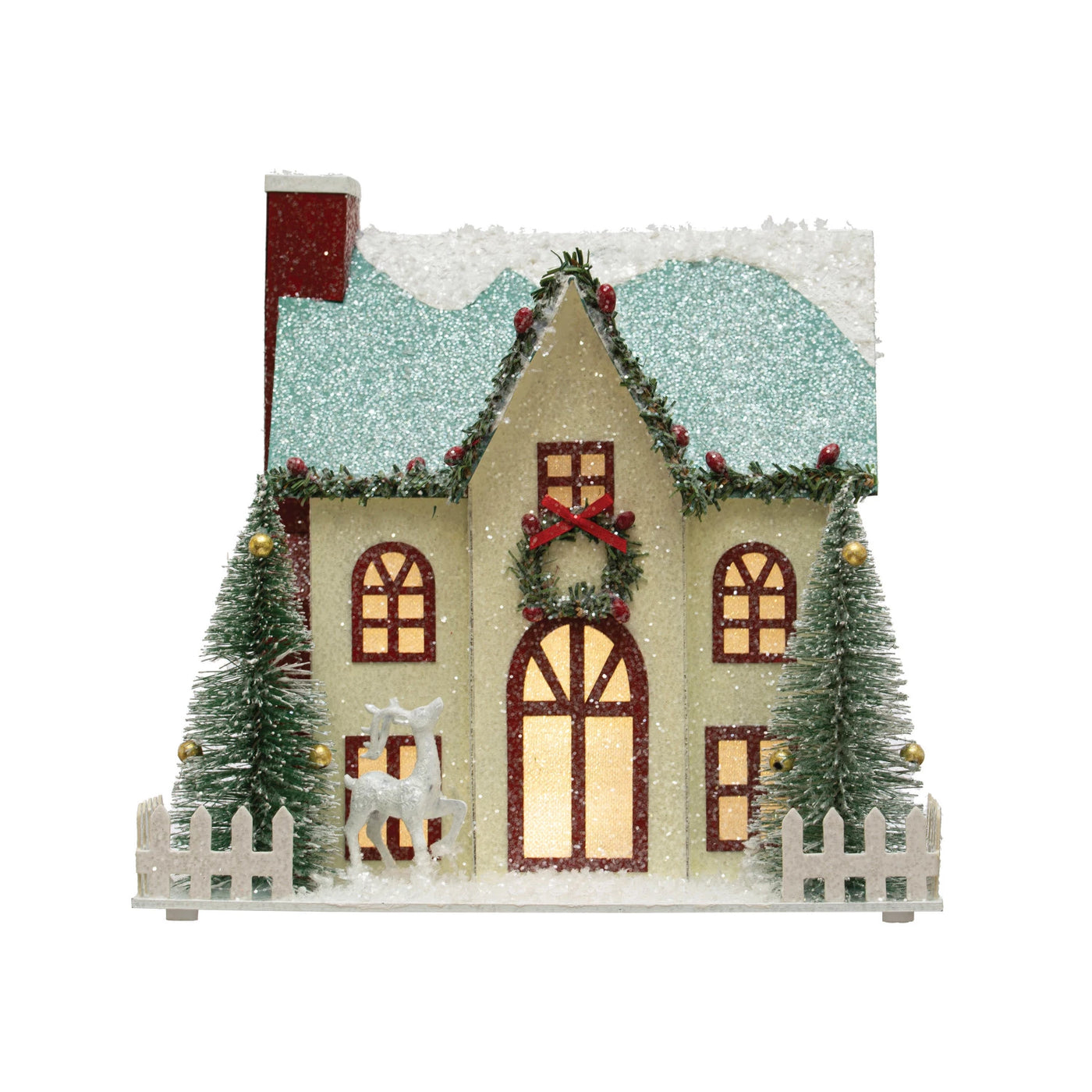 A Christmas LED Paper Cottage