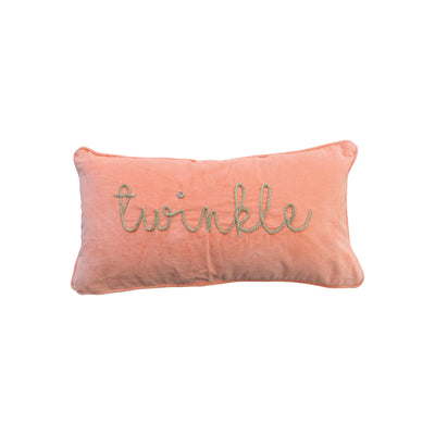 Twinkle Pink Velvet Lumbar Pillow