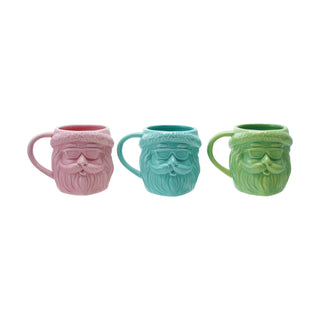 Stoneware Santa Wearing Sunglasses Mug - Choose Style