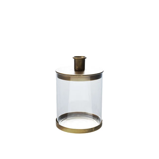 Metal & Glass Taper Holder and Container - Choose Size