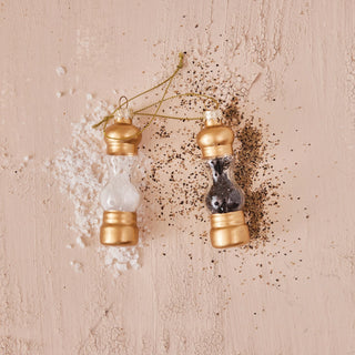 Glass Salt and Pepper Mill Ornaments Set