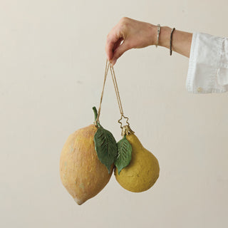 Paper Mache Fruit Ornament - Choose Style