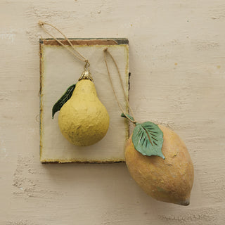 Paper Mache Fruit Ornament - Choose Style