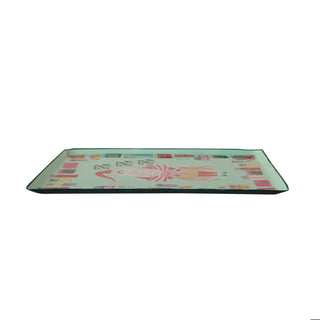 Festive Enameled Iron Tray with Santa