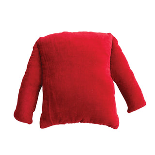 Woven Cotton Velvet Santa Coat Shaped Pillow
