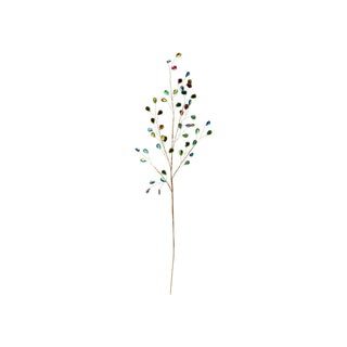 27.5" Faux Botanical Spray With Iridescent Acrylic Jewels