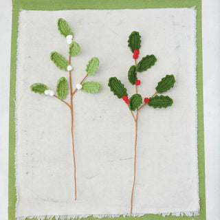18.5" Crocheted Holly Stem - Choose Style