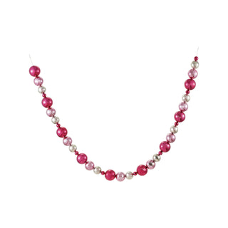 Pink & Silver Foil Ball Garland