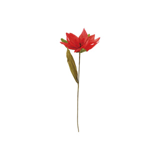 34.5" Handmade Paper Poinsettia Pick