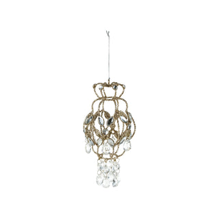 Metal Chandelier Ornament with Acrylic Crystals