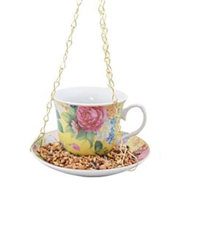 Pretty Teacup Bird Feeder - Choose Your Favorite Color