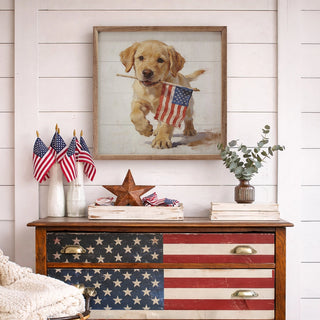 Patriotic Pets - Yellow Lab Wall Decor - Choose Size