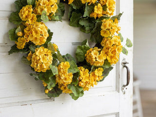 22" Yellow Geranium Wreath