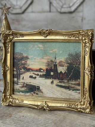 Yesterdays Winter Framed Canvas - 12.5 x 10.5
