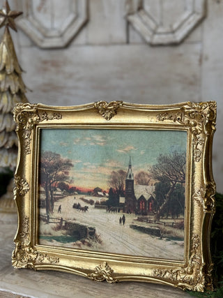 Yesterdays Winter Framed Canvas - 12.5 x 10.5