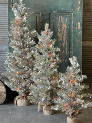 Retro Tinsel Tree - Choose Size