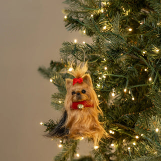 4.75" Sitting Yorkie Ornament