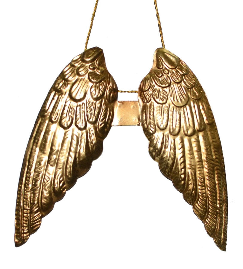 Golden Angel Wings Ornament