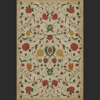 Williamsburg Vintage Vinyl Floor Cloth - Abigail - Choose Size