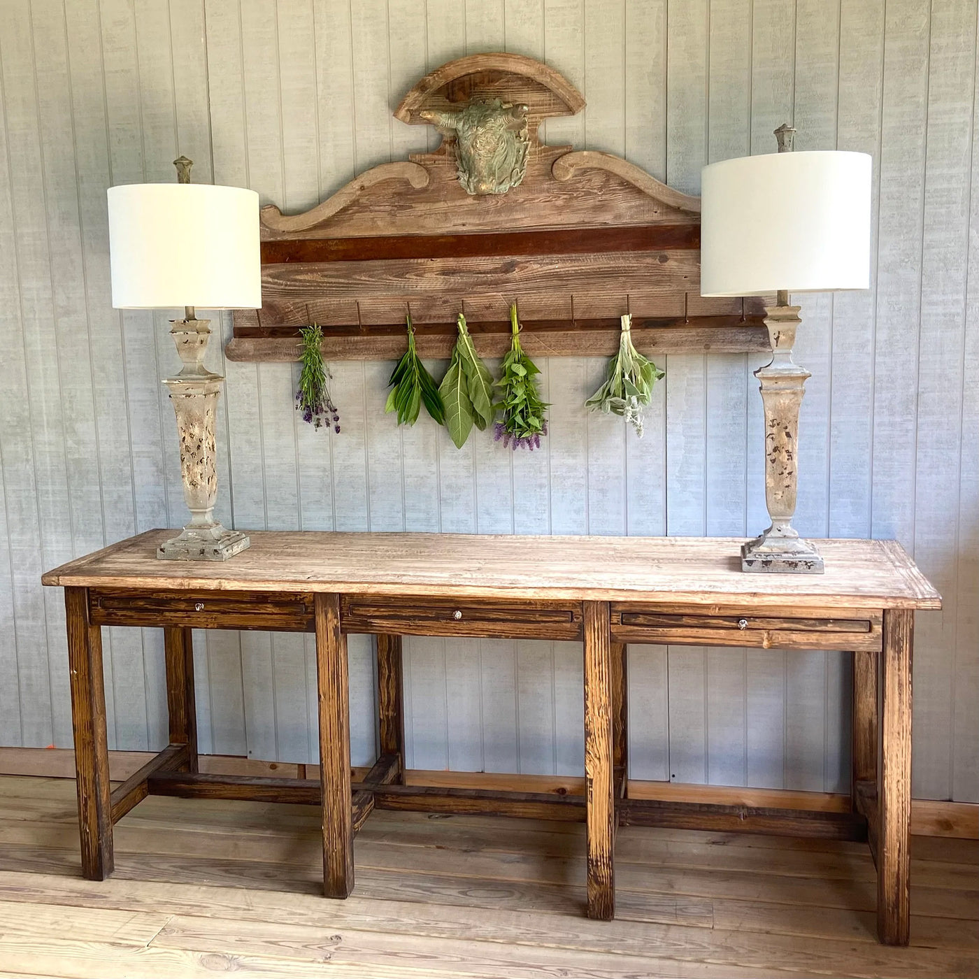 Rustic Library Table – Cotton & Crete